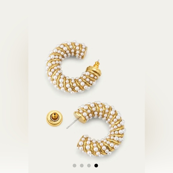 $640 Oscar de la Renta Candied Hoop Twist Earrings Bergdorf Goodman